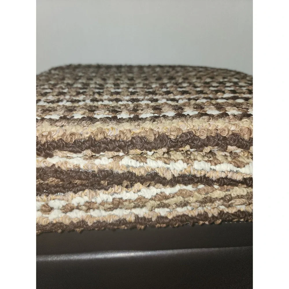 New Madison Home Room Size Rug Striped Brown Tan 5 ft x‎ 6 ft Non Skid Backing